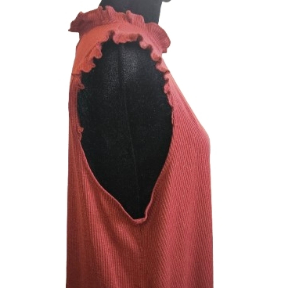 Maurices Ruffle Trim Tank Top - Rust Color - Picture 3 of 7